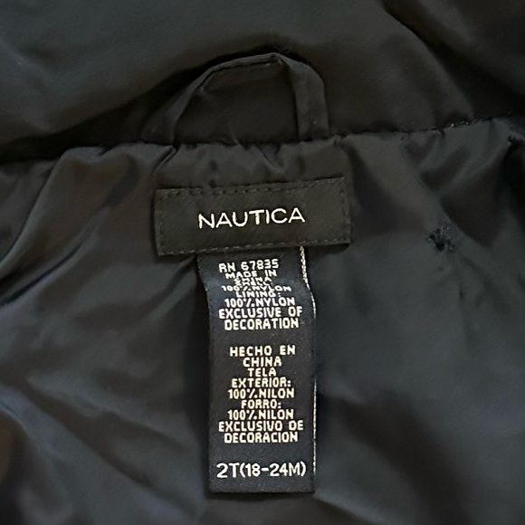 Nautica Baby Windbreaker Hooded Zip-up Jacket Size 2T(18-24M) Green/Navy Blue - Picture 4 of 9